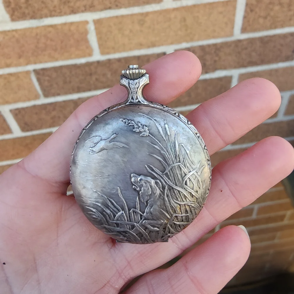 🐕 Vintage Andre Rivoli 17 Jewels Pocket Watch